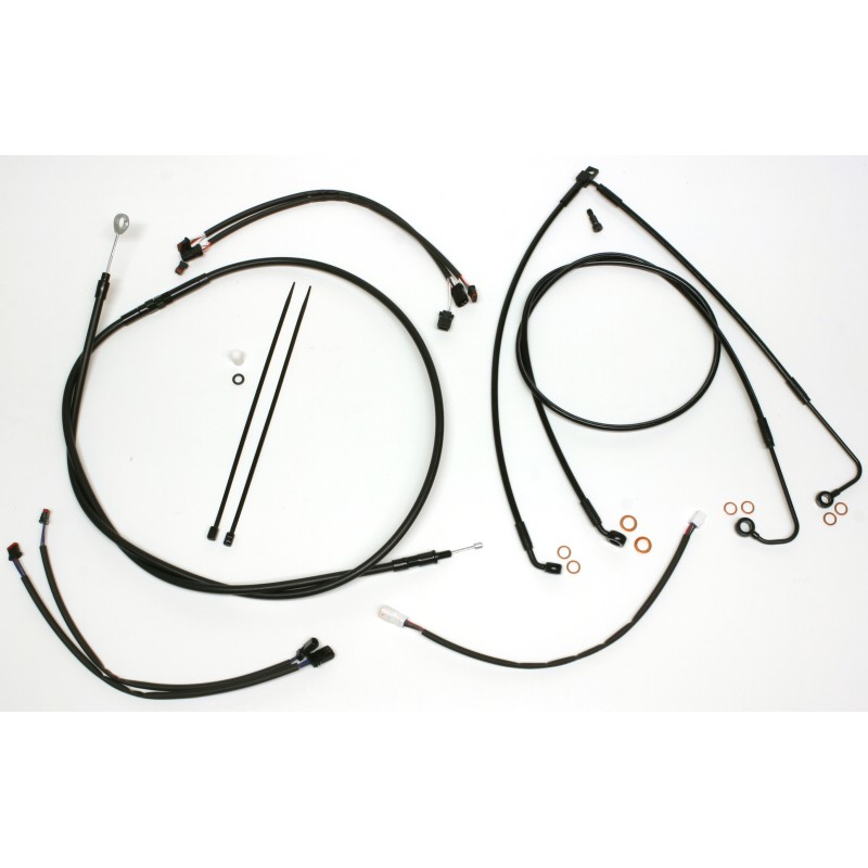 XR OE Style Black w/Black Fittings Handlebar Kit 15" - 17" Apes