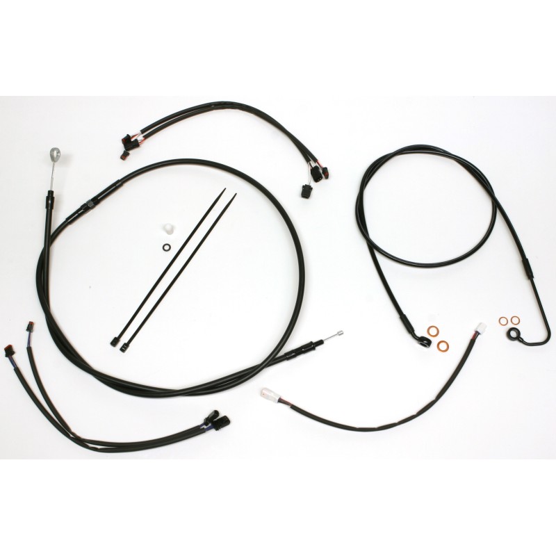 XR OE Style Black w/Black Fittings Handlebar Kit 15" - 17" Apes