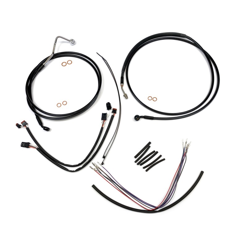 XR OE Style Black w/Black Fittings Handlebar Kit 12" - 14" Apes