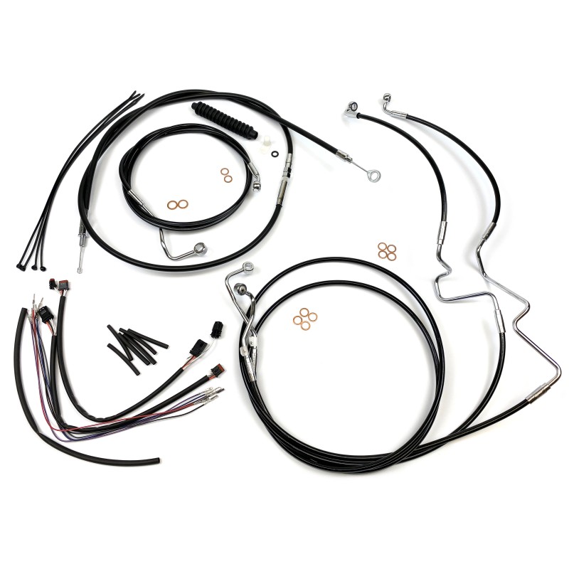 XR OE Style Black w/Chrome Fittings Handlebar Kit 15" - 17" Apes