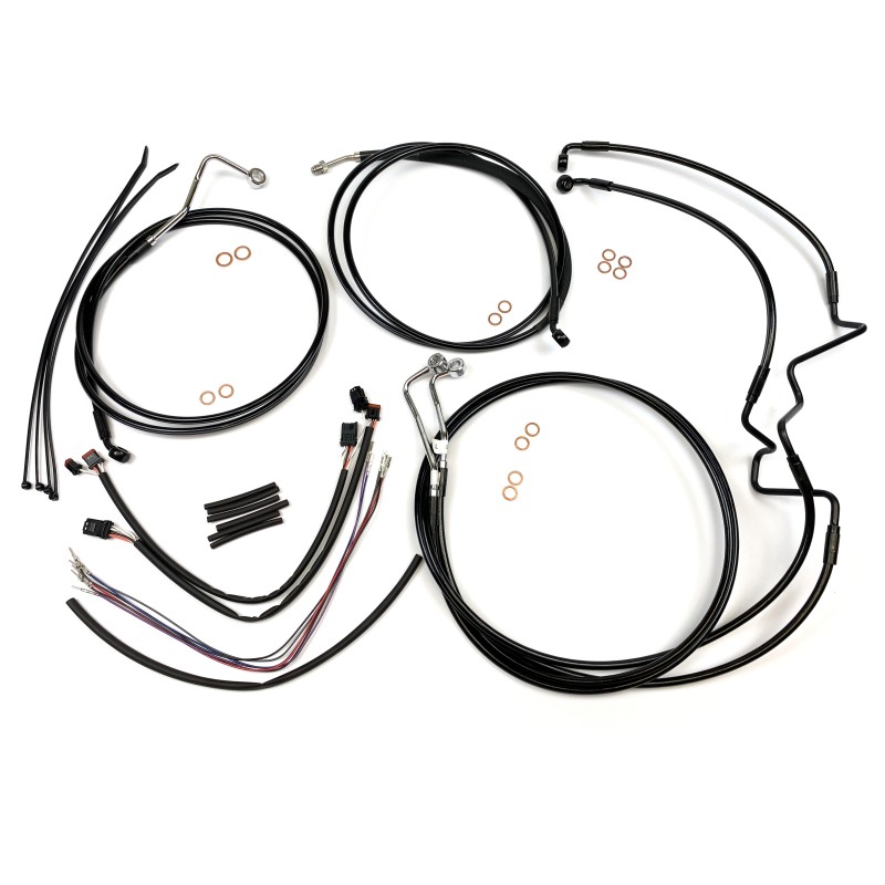 XR OE Style Black w/Black Fittings Handlebar Kit 12" - 14" Apes