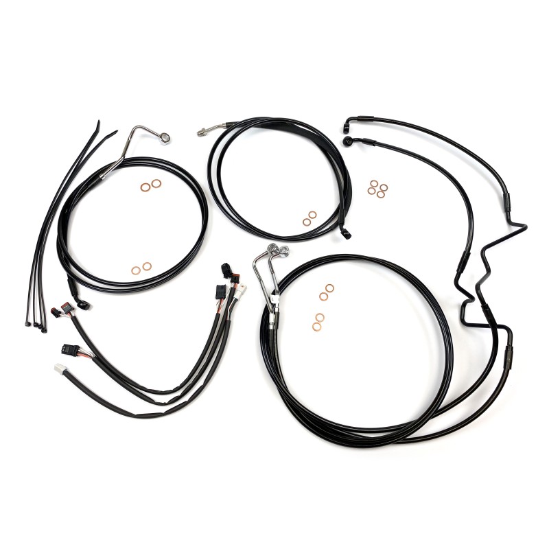 XR OE Style Black w/Black Fittings Handlebar Kit 12" - 14" Apes