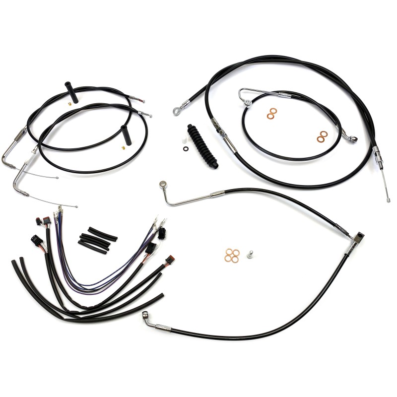 XR OE Style Black w/Chrome Fittings Handlebar Kit 12" - 14" Apes