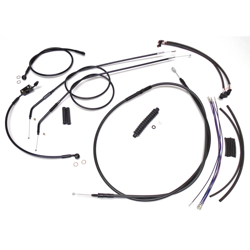 XR OE Style Black w/Black Fittings Handlebar Kit 14" - 16" Apes