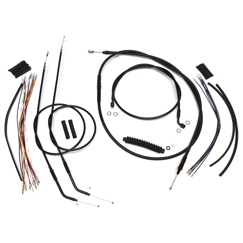 XR OE Style Black w/Black Fittings Handlebar Kit 15" - 17" Apes