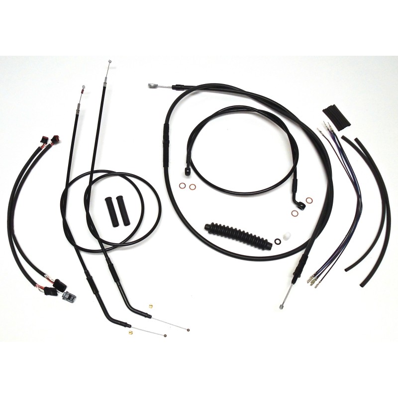 XR OE Style Black w/Black Fittings Handlebar Kit 10" - 12" Apes