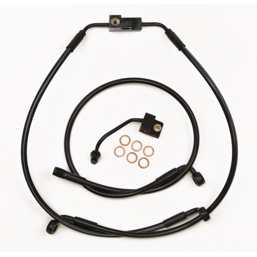 XR BLK/BLK 12-17 Dyna Dual Disc ABS Upper Brake Line Set