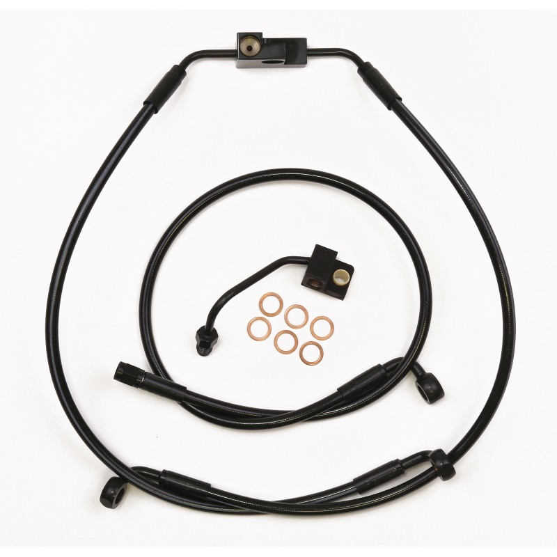XR BLK/BLK 12-17 Dyna Dual Disc ABS Upper Brake Line Set