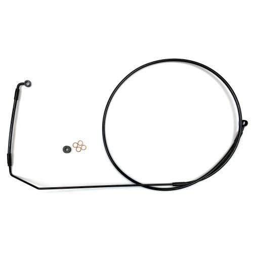 XR OE Style Black w/Black Fittings ABS Upper Brake Line for Indian Chief