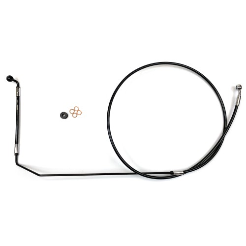 XR OE Style Black w/Chrome Fittings ABS Upper Brake Line for Indian Chief