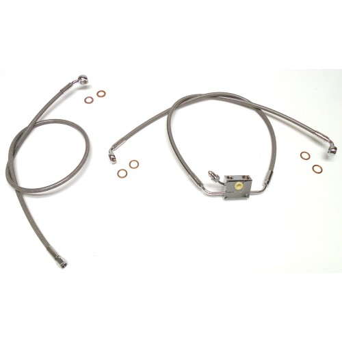 XR Stainless M8 Softail Dual Disc ABS Lower and 26" Upper Brake Line