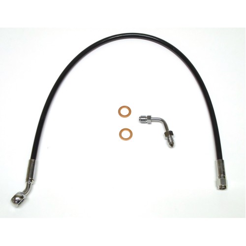 XR Stainless BLK/CHRM M8 Softail Dual Disc ABS 32" Upper Brake Line w/Adapter
