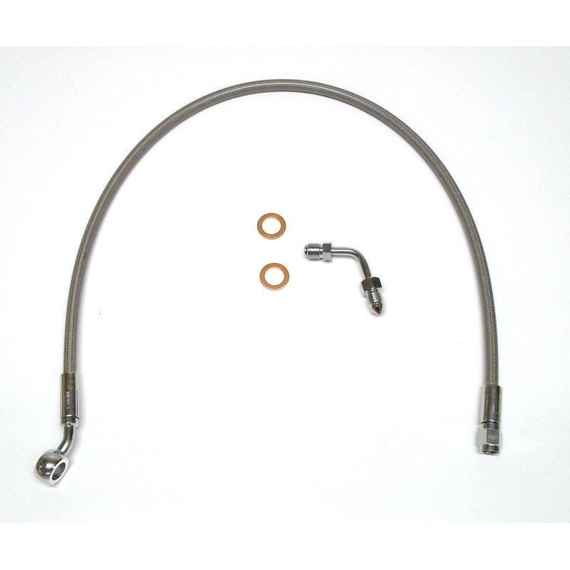 XR Stainless M8 Softail Dual Disc ABS 22" Upper Brake Line w/Adapter