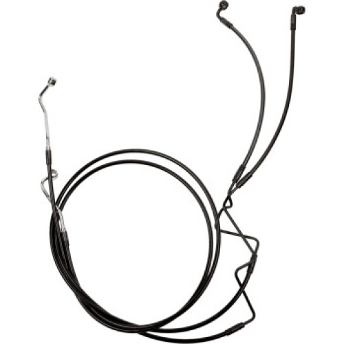 XR Black Coated ABS Lower Brake Line w/ Black Fittings