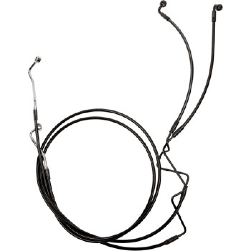 XR Black Coated ABS Lower Brake Line w/ Black Fittings