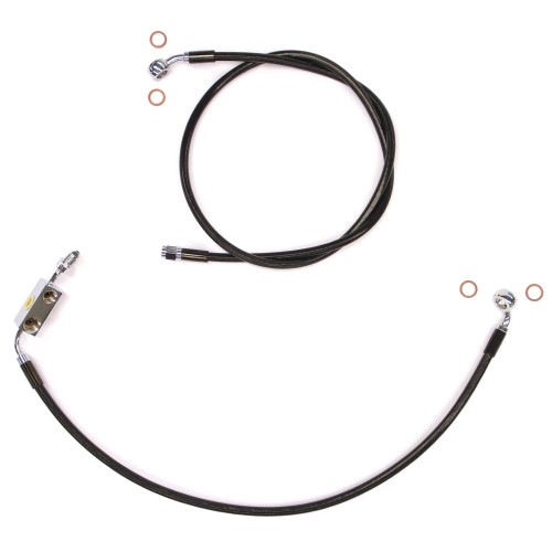 XR Stainless w/Black Coating Sportster ABS Brake Line Kit
