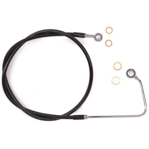 XR Stainless w/Black Coating Softail ABS Upper DOT Brake Line