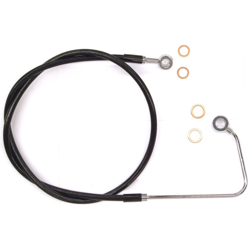 XR Stainless w/Black Coating Softail ABS Upper DOT Brake Line