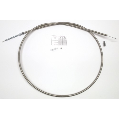 BYO® Braided Stainless 1-Piece Clutch Cable - Sportster