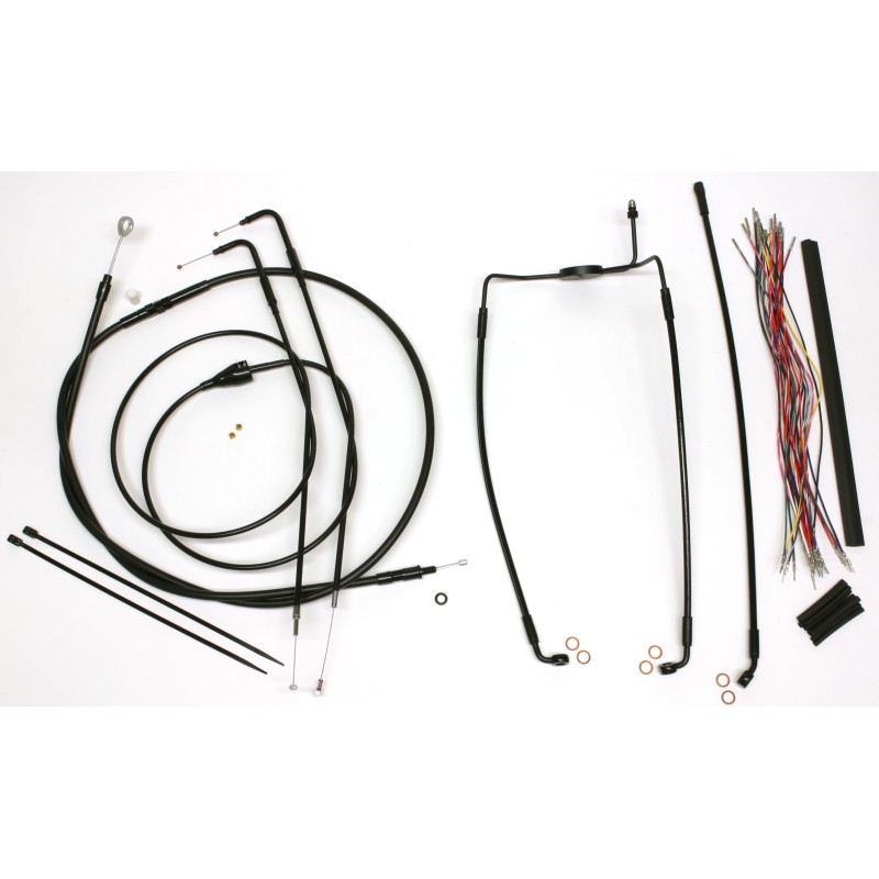 XR OE Style Black w/ Black Fittings Handlebar Installation Kit 12"-14" Apes