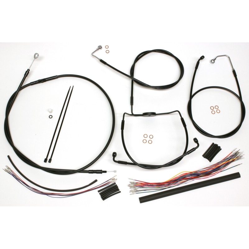XR OE Style Black w/Black Fittings Handlebar Kit 12" - 14" Apes
