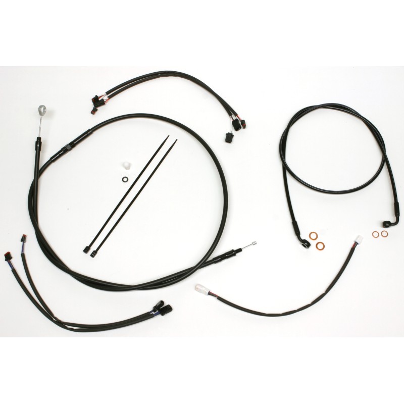 XR OE Style Black w/ Black Fittings Handlebar Installation Kit 12"-14" Apes