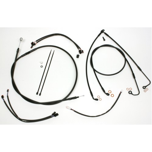 XR OE Style Black w/ Black Fittings Handlebar Installation Kit 12"-14" Apes