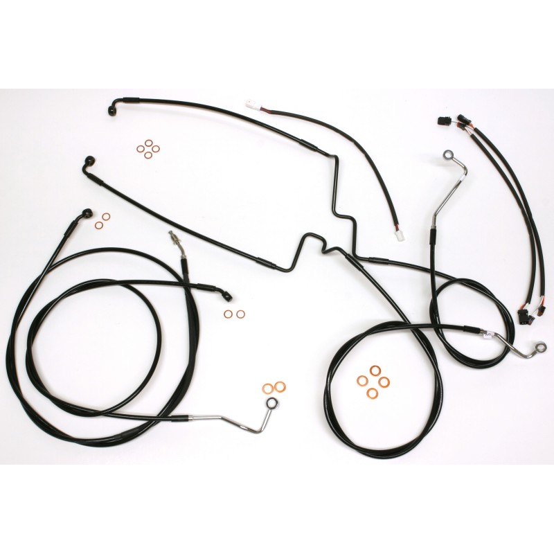XR OE Style Black w/ Black Fittings Handlebar Installation Kit 12"-14" Apes