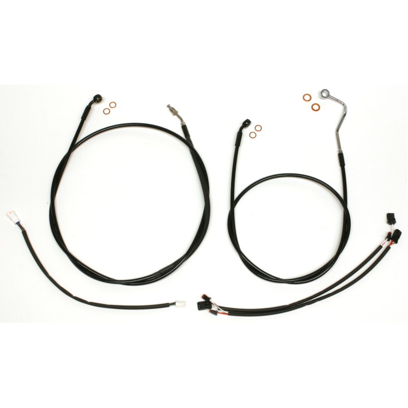 XR OE Style Black w/ Black Fittings Handlebar Installation Kit 12"-14" Apes
