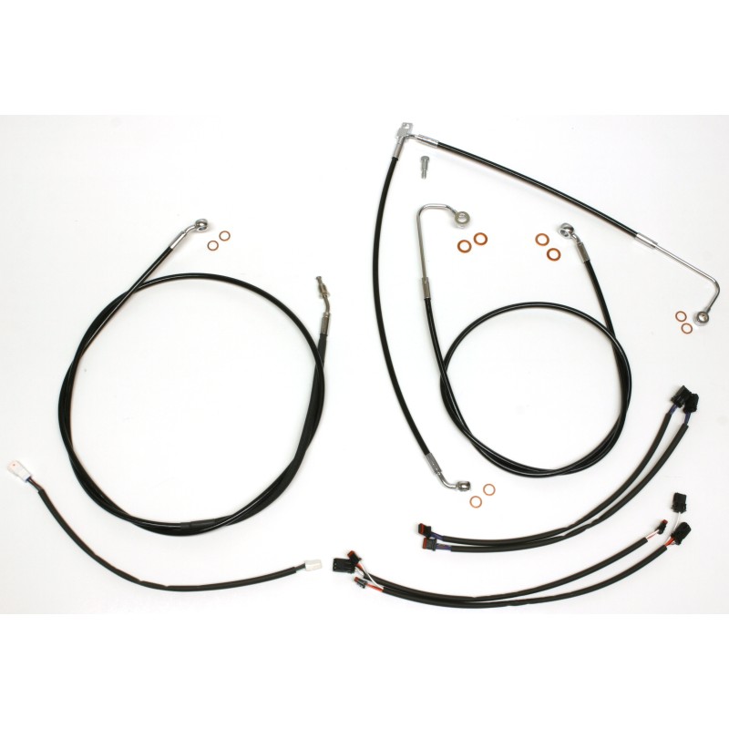 XR OE Style Black w/Chrome Fittings Handlebar Kit 15" - 17" Apes