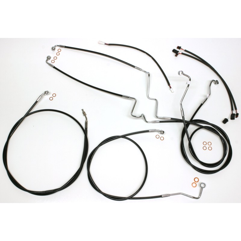 XR OE Style Black w/Chrome Fittings Handlebar Kit 12" - 14" Apes