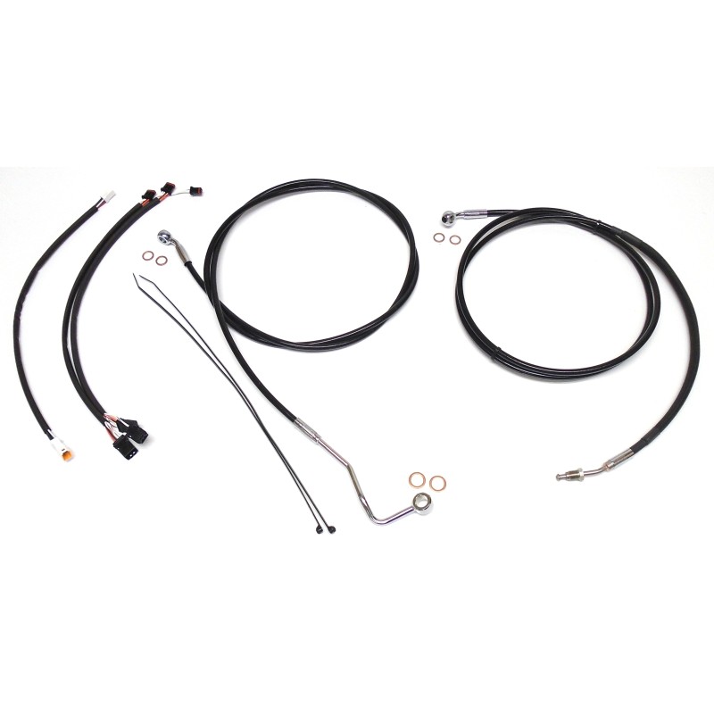 XR OE Style Black w/Chrome Fittings Handlebar Kit 12" - 14" Apes