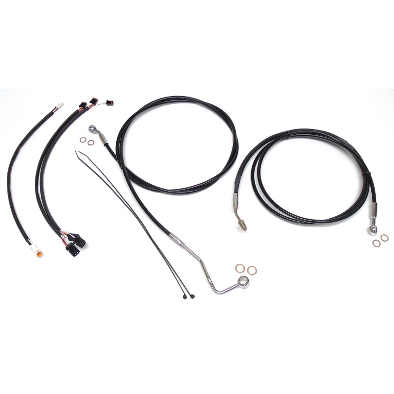 XR OE Style Black w/Chrome Fittings Handlebar Kit 12" - 14" Apes