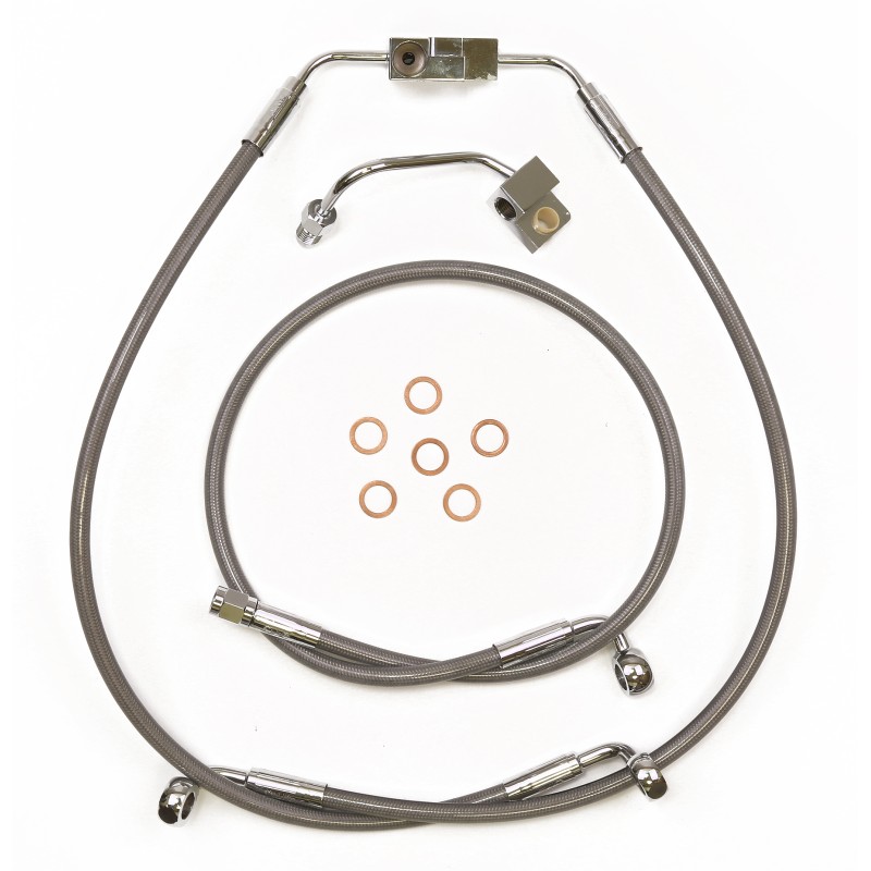 XR SS/CHRM 12-17 Dyna Dual Disc ABS Upper Brake Line Set