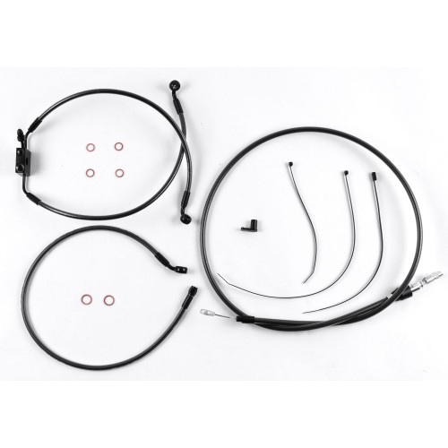 Black Pearl Touring Designer Handlebar Installation Kit 10" Rise