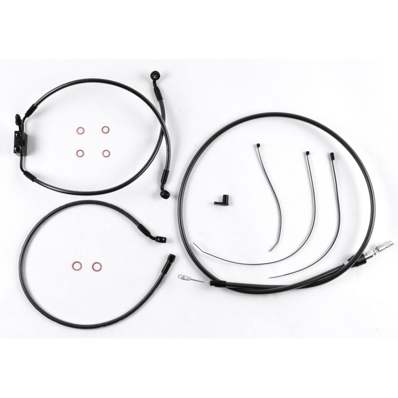 Black Pearl Touring Designer Handlebar Installation Kit 6" Rise