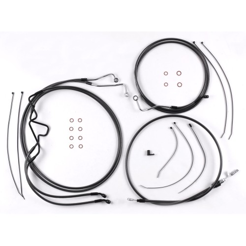 Black Pearl Touring Designer Handlebar Installation Kit 10" Rise