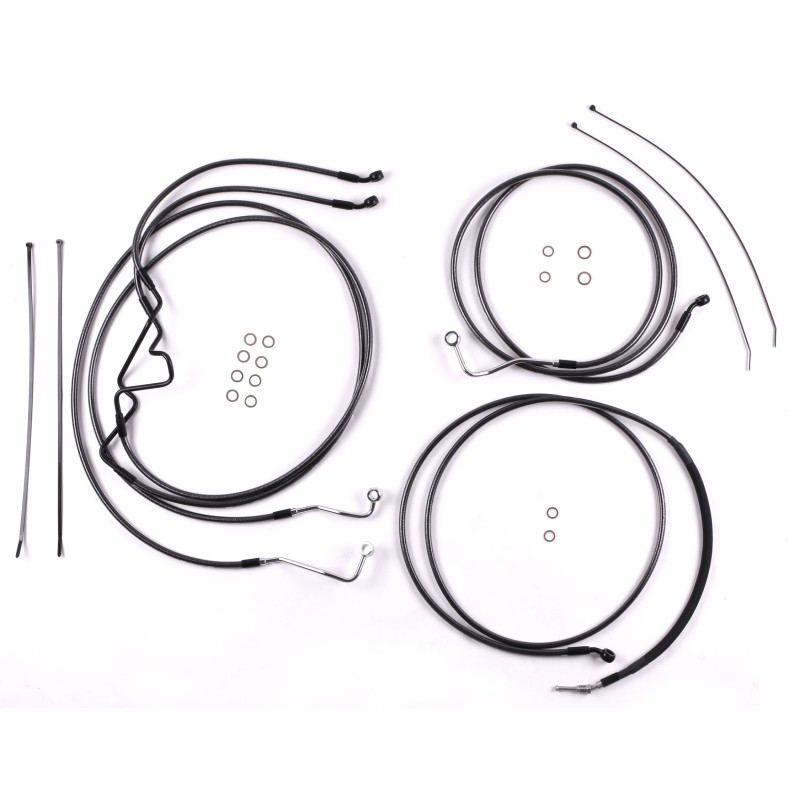 Black Pearl Touring Designer Handlebar Installation Kit 10" Rise