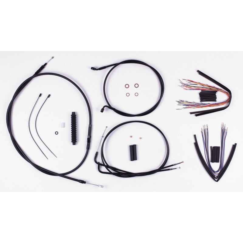 XR OE Style Black w/ Black Fittings Handlebar Installation Kit 12"-14" Apes