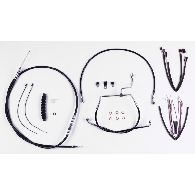 XR OE Style Black w/Chrome Fittings Handlebar Kit 15" - 17" Apes