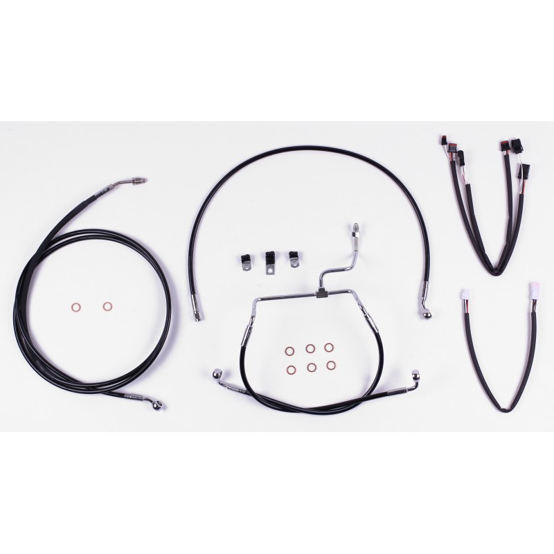 XR OE Style Black w/Chrome Fittings Handlebar Kit 12" - 14" Apes