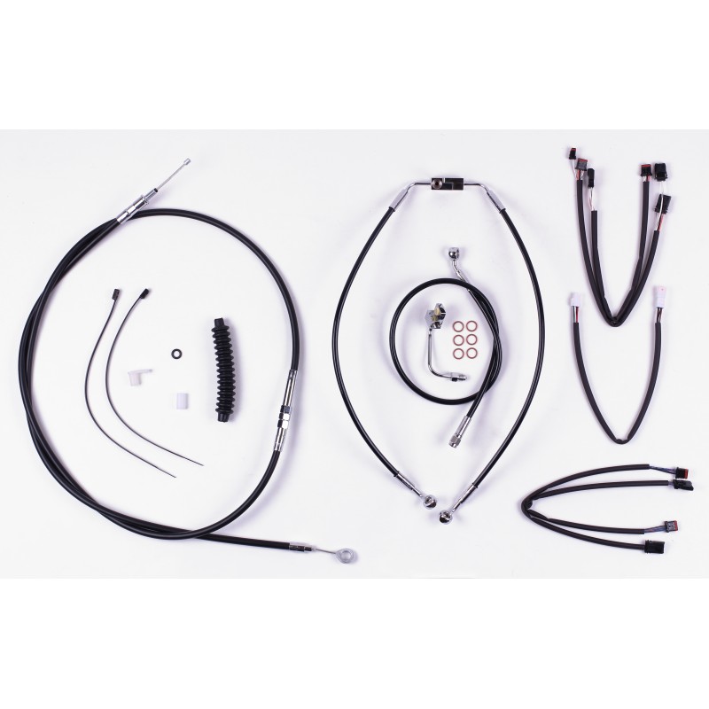 XR OE Style Black w/Chrome Fittings Handlebar Kit 15" - 17" Apes