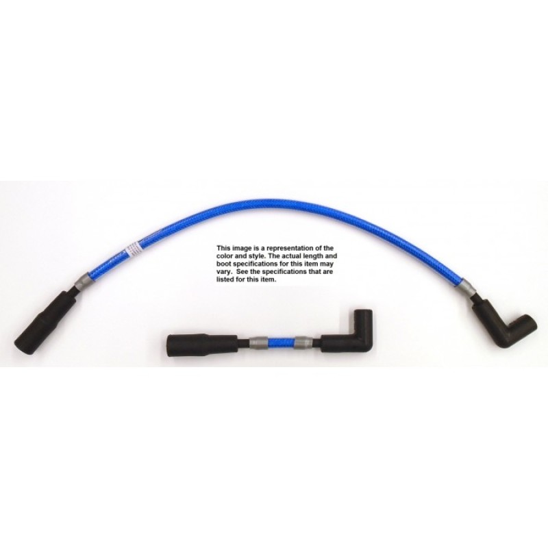 Electric Blue Metallic Ignition Wire Set