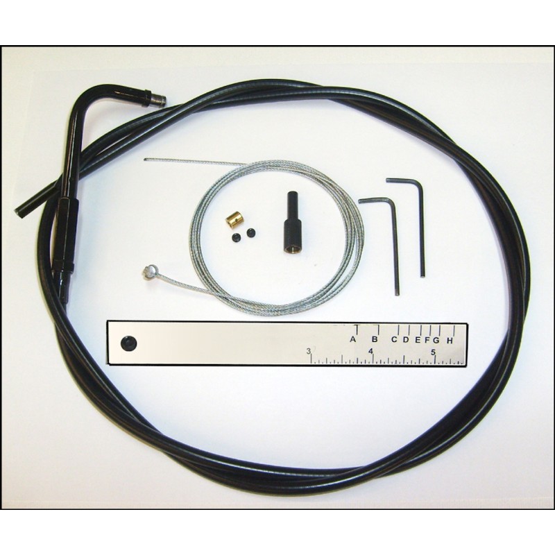 BYO® Braided Black Idle Cable 1996+ Smooth 45° Fitting
