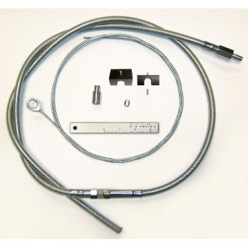 BYO® Braided Stainless 2-Piece Clutch Cable – 96+ Dyna & Softail
