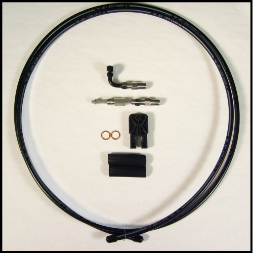 2012 & Older BYO® Black Braided Hydraulic Clutch Line 90° 10mm