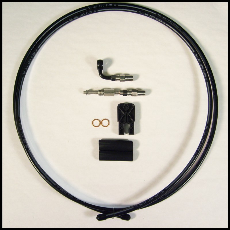 2012 & Older BYO® Black Braided Hydraulic Clutch Line 90° 10mm