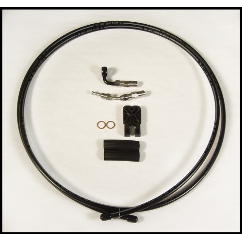 2013-2016 BYO® Black Braided Hydraulic Clutch Line 90° 10mm