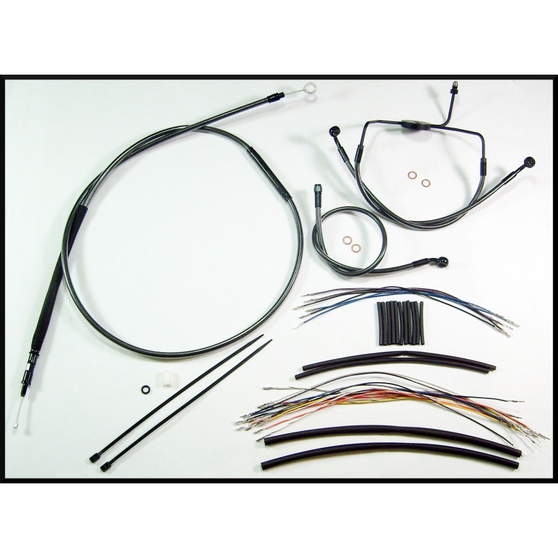 Black Pearl Touring Handlebar Installation Kit 12"-14" Apes