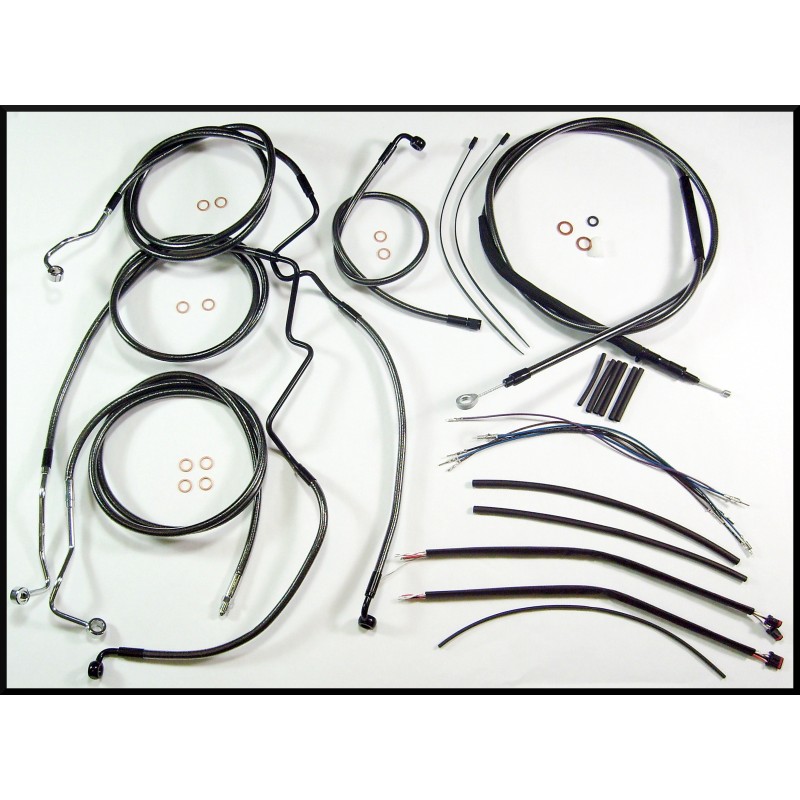 Black Pearl Touring Handlebar Installation Kit 12"-14" Apes